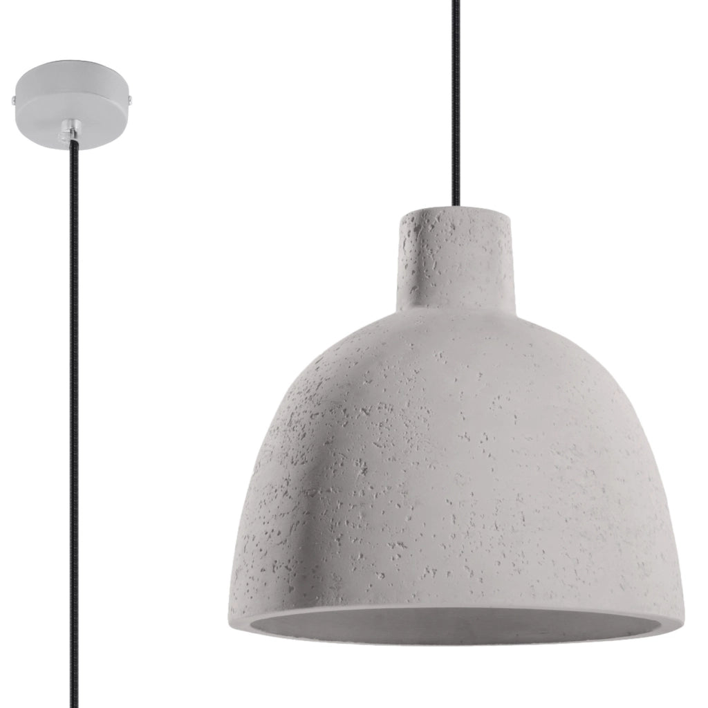 Lampada a sospensione cemento RENATO Pure Lume E27 28cm