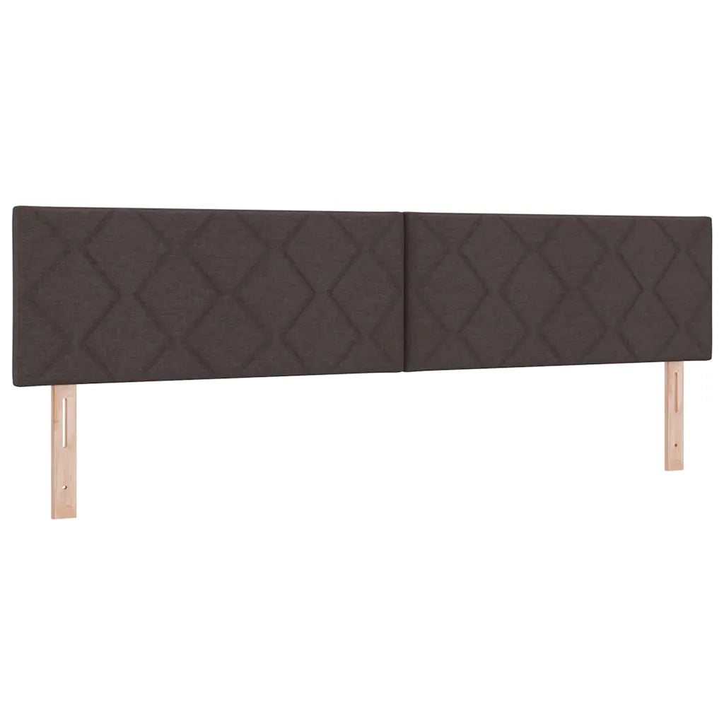 Letto a Sorgente LED con led Marrone Scuro 200 x 200 cm Tessuto