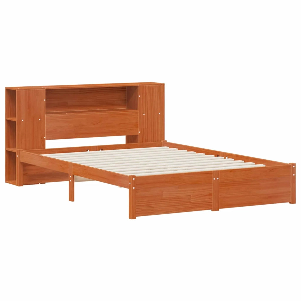 Struttura del letto con testiera contenitore Marrone cerato 3423794