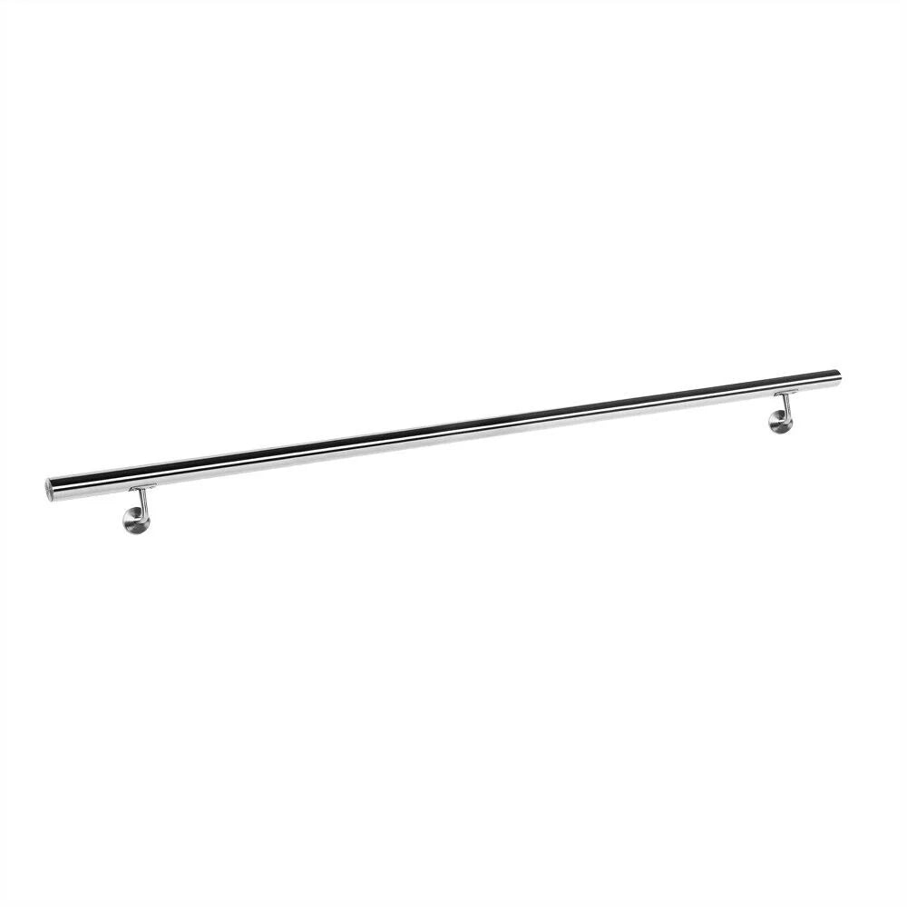 Kit corrimano a parete per scale 150 cm acciaio raffinato 16_0000704