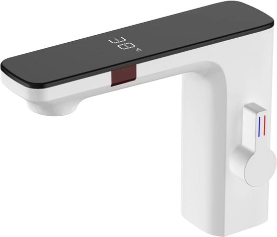 Wastafelkraan moderna con sensore e display digitale - Finestra in acciaio inox per uso domestico e commerciale