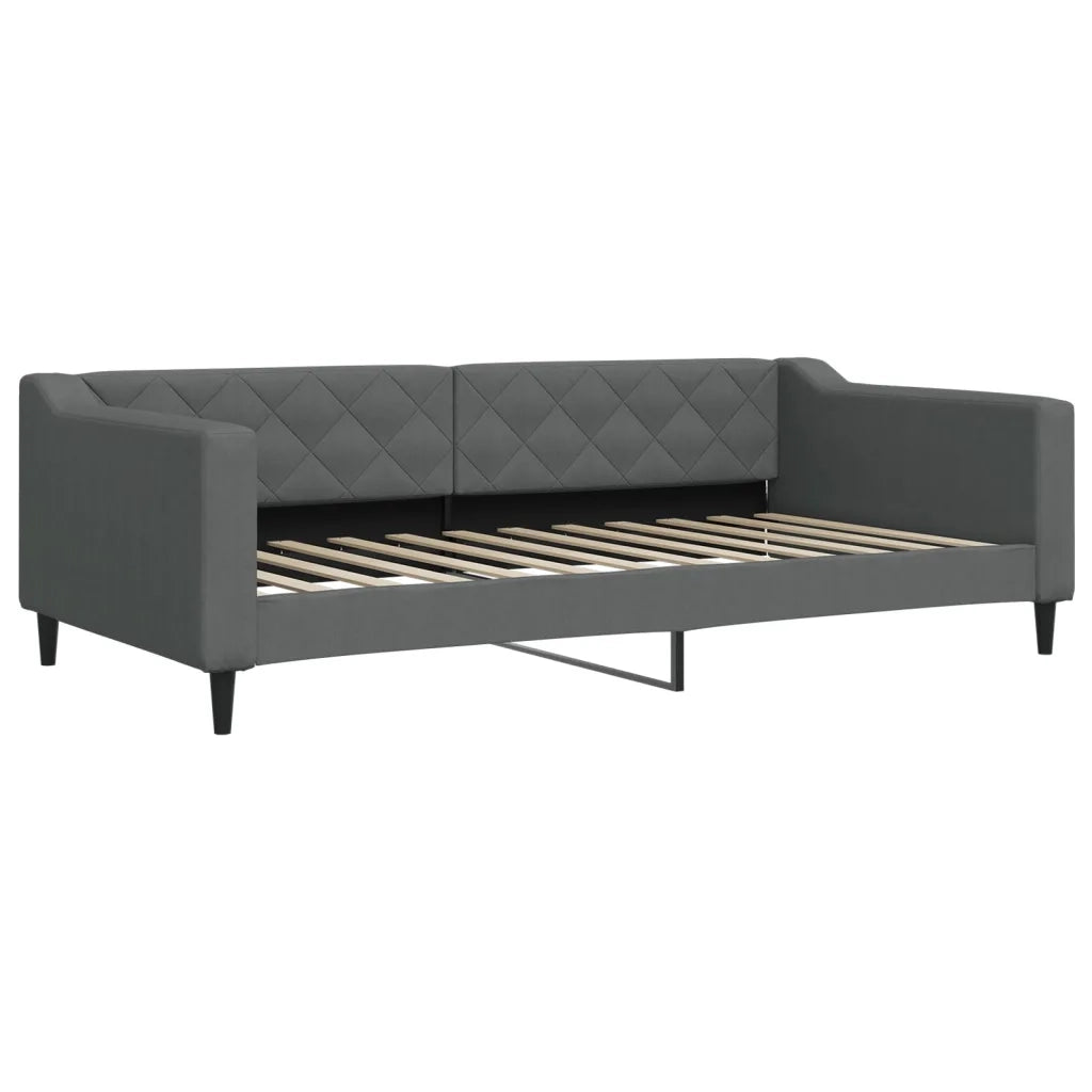 Divano letto | Sof¨¤ letto | Letto singolo con Materasso Grigio Scuro 100x200 cm in Tessuto