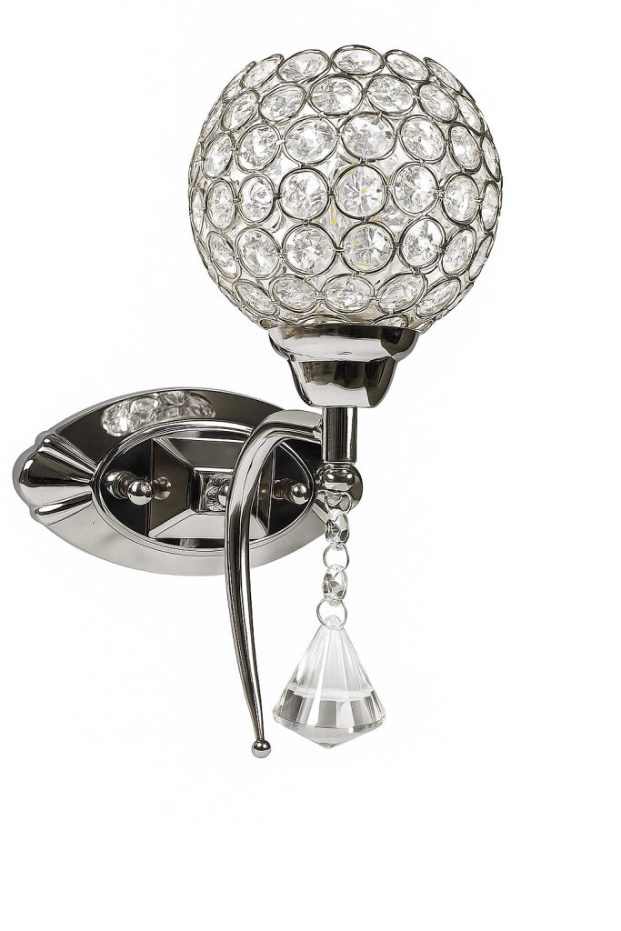 Applique da parete con cristalli acrilici | Design moderno finitura oro o argento | Attacco G9 | 170x280 mm | IP20 Colore: Argento