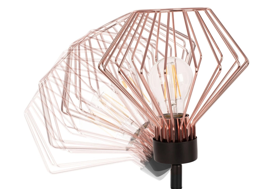 Lampada Da Soffitto A Soppalco Tripla In Metallo Rosa Nera APP536-3C