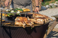 Barbecue a Legna Ø60x66 cm Azalea in Acciaio Effetto Ruggine