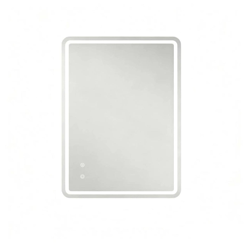 Specchio LED da bagno 80 x 60 cm argento, antiappannamento, touch, dimmerabile