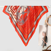 Nuova sciarpa da donna in seta stampata, stile coreano, sciarpa decorativa alla moda e versatile.