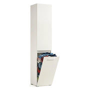 Aro, Armadio Multiuso 2 Ante 2 Ripiani Made in Italy, 45x195h cm Bianco