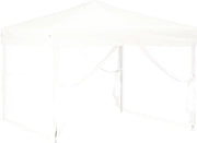 Tenda da festa pieghevole - Pergola - 3x3 - Easy up - Impermeabile - con Pareti laterali - Resistente al tempo - Bianco