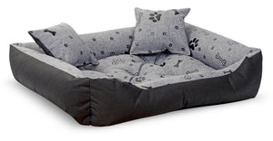 AIO FACTORY Letto per cani impermeabile 75x65cm Ossa nere