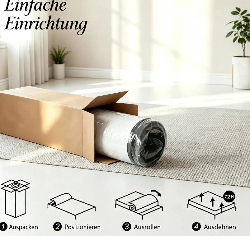 Materasso Memory Foam 140 x 190 cm, spessore 25 cm, supporto 2 persone