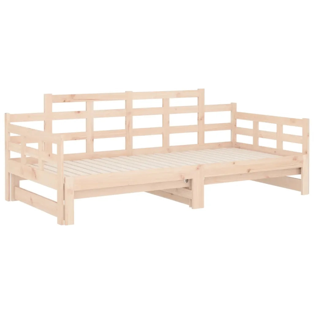 Dormeuse Estraibile in Legno Massello di Pino 2x(80x200) cm 820347