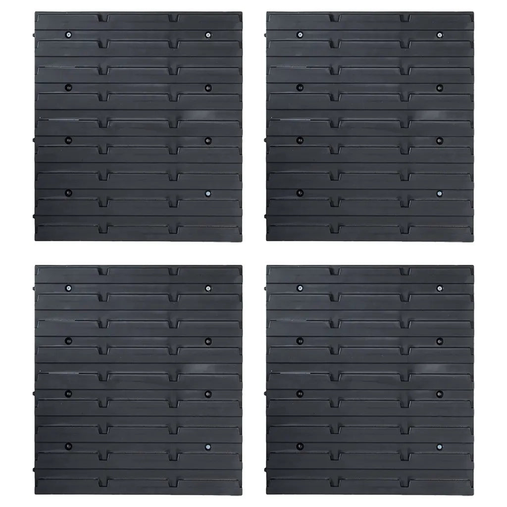 Kit Contenitori 80 pz con Pannelli a Parete Rosso e Nero CFW3052655