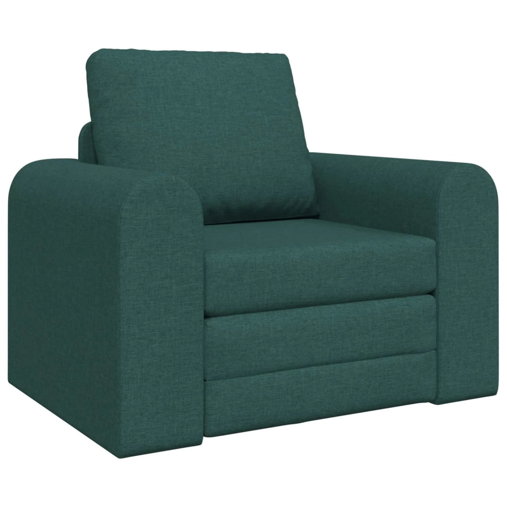 Divano letto | Sof¨¤ letto | Letto singolo Verde Scuro 98 x 71 x 83 cm Tessuto