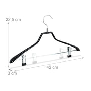 Set di 10 grucce antiscivolo nere per abiti 13_0000745