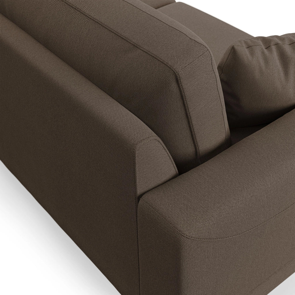 Dorian Divano moderno in tessuto morbido antimacchia T05 218 cm marrone