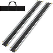 2X Rampa Telescopica per Sedie a Rotelle 107-183 cm in Alluminio, Rampa per Sedie a Rotelle, Capacità di Carico 300 kg, Rampa Telescopica, Rampa di Carico, Regolabile, Portatile per Sedie a