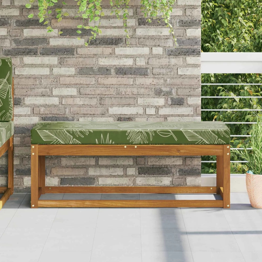 Cuscino da Sedia Esterno Foglie Verdi 111,5 x 40 x 8 cm 900979