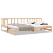 Letto da camera | Dormeuse Estraibile 2x(80x200) cm in Legno Massello di Pino