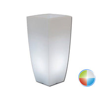 Vaso Agave Quadrato Con Led Multicolor H70 33x33Cm