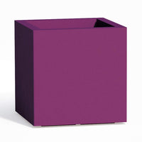 Vaso Cube In Resina Quadrato H40 Viola 40x40Cm