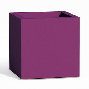 Vaso Cube In Resina Quadrato H40 Viola 40x40Cm