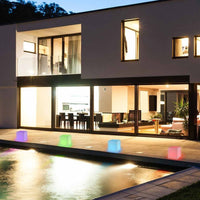 Lampada Cubo In Resina Quadrato H40 Led Multicolor 40x40Cm