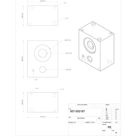 Serbatoio rigido neutro acqua tanica da 48 lt