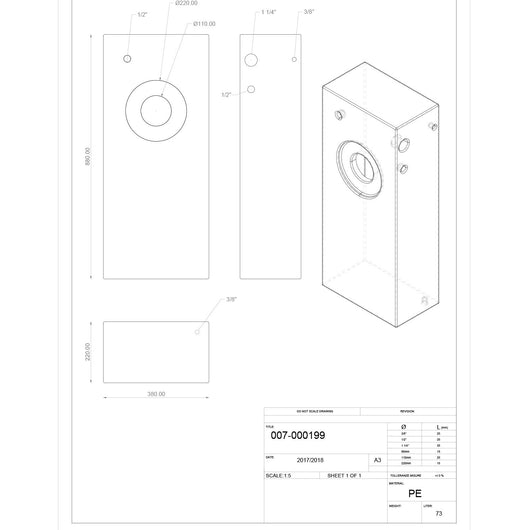 Serbatoio rigido neutro acqua tanica da campeggio e nautica 73 lt