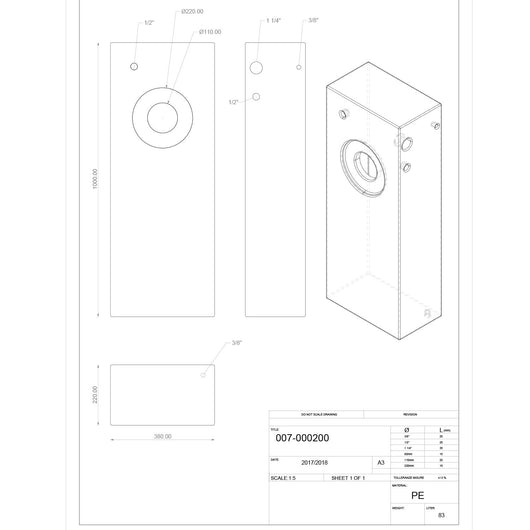 Serbatoio rigido neutro acqua tanica da campeggio e nautica 83 lt