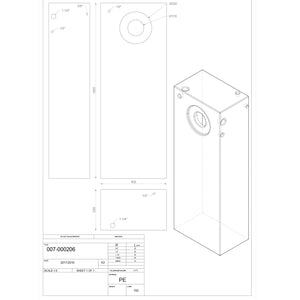 Serbatoio rigido neutro acqua tanica da campeggio e nautica 150 lt