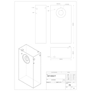 Serbatoio rigido neutro acqua tanica da campeggio e nautica 105 lt