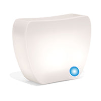 Vaso moderno luminoso Doppio Verso 57x31 H 80 colore Luce Blu mod. Heart Led