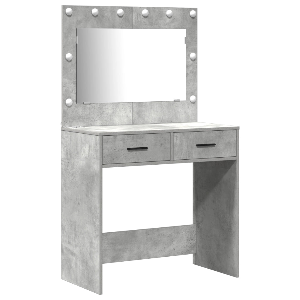 Set di toeletta 3 pezzi  Grigio cemento Legno ingegnerizzato