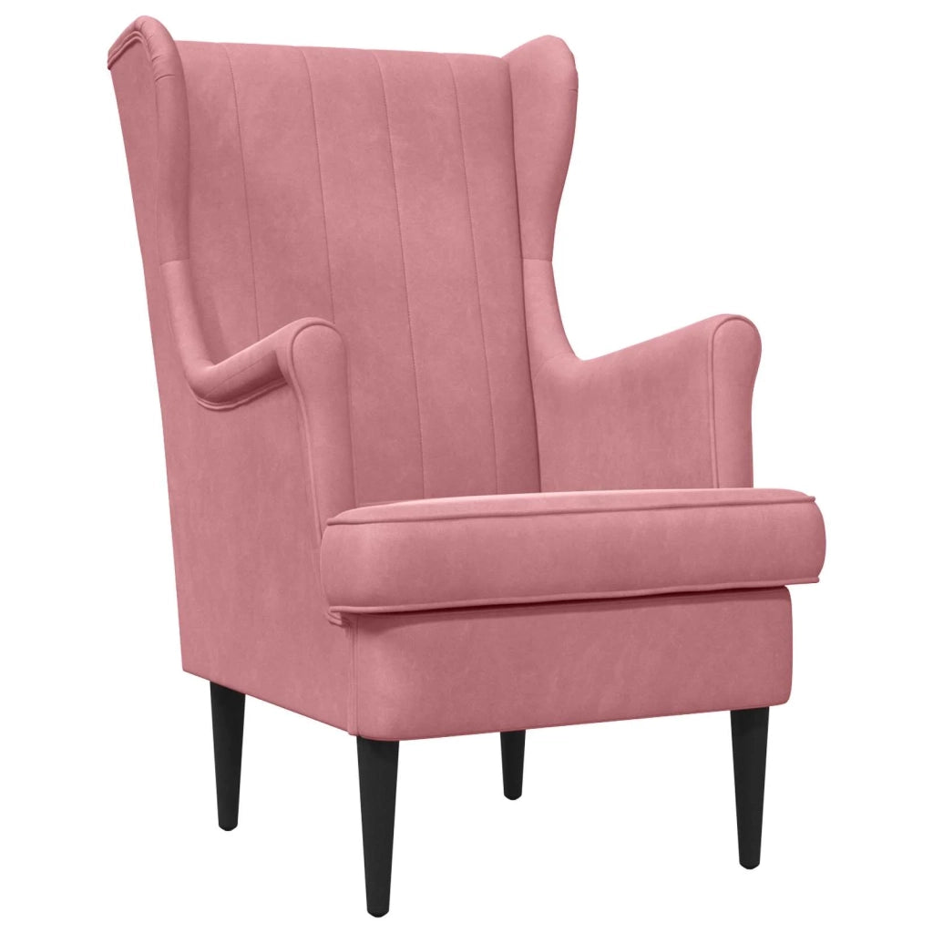 Poltrona con Ottomano 2 pz Rosa Velluto 3418826