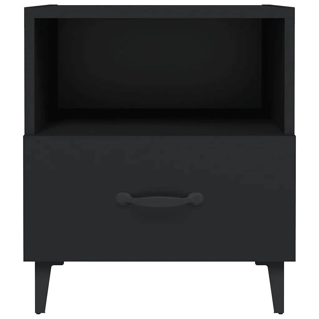 Comodino Nero in Legno Multistrato 812026