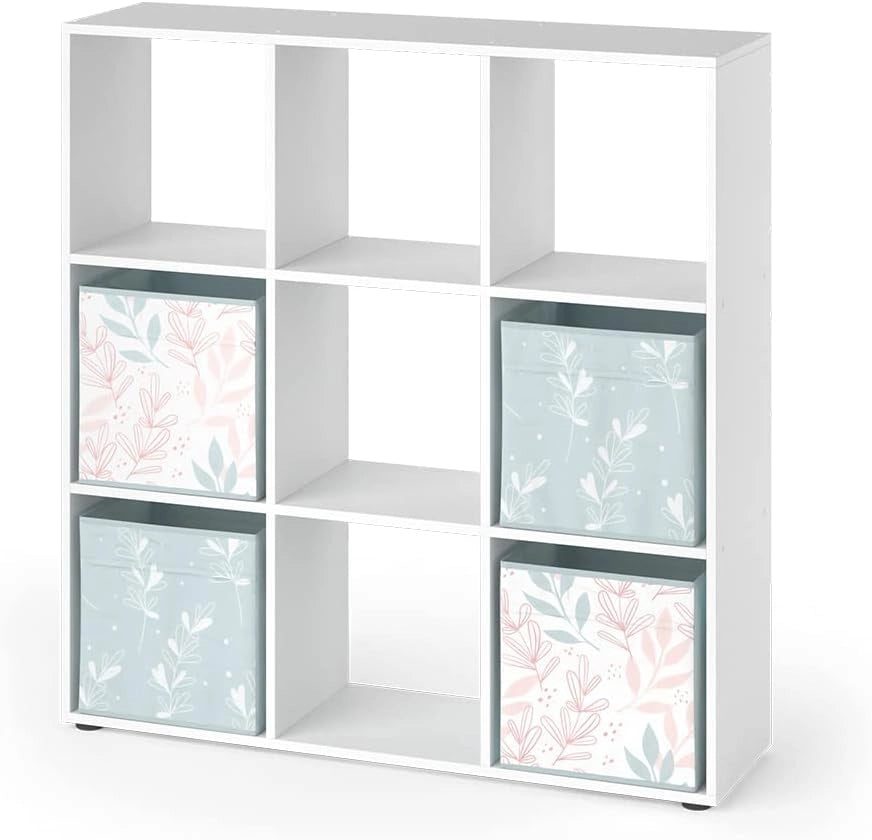 Scaffale Nove, Antracite/quercia dorata, 107.2 x 107.8 cm, per una suddivisione flessibile degli spazi e la conservazione dei libri