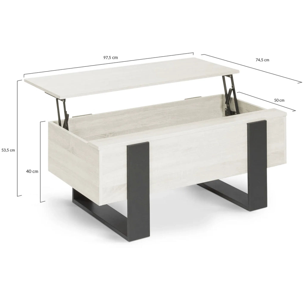 IDMarket - Tavolino PHOENIX, legno grigio