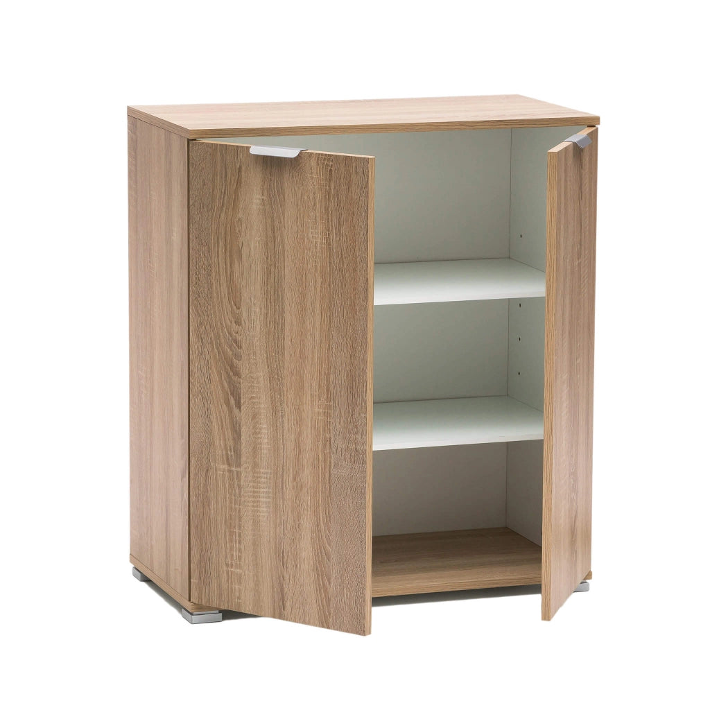 MOBILETTO CON 2 ANTE IN LEGNO NATURALE 75 X 38 X H85 CM
