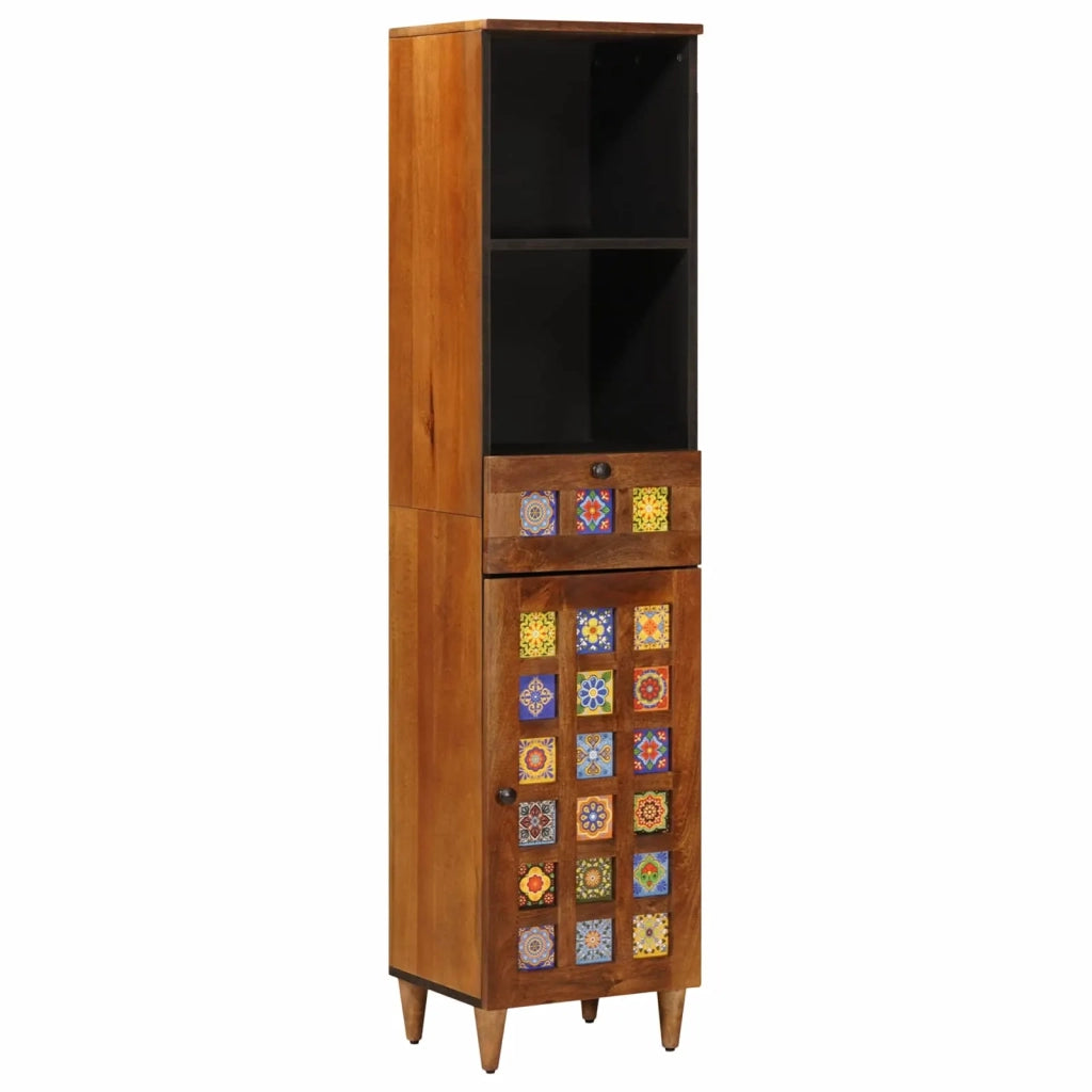 Set di mobili per il bagno 3 pcs Noce Legno di mango massello