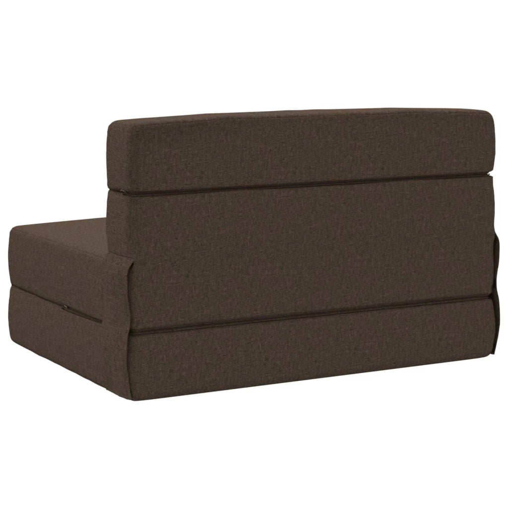 Divano Letto Pieghevole Tortora 100 x 80 x 60 cm Tessuto