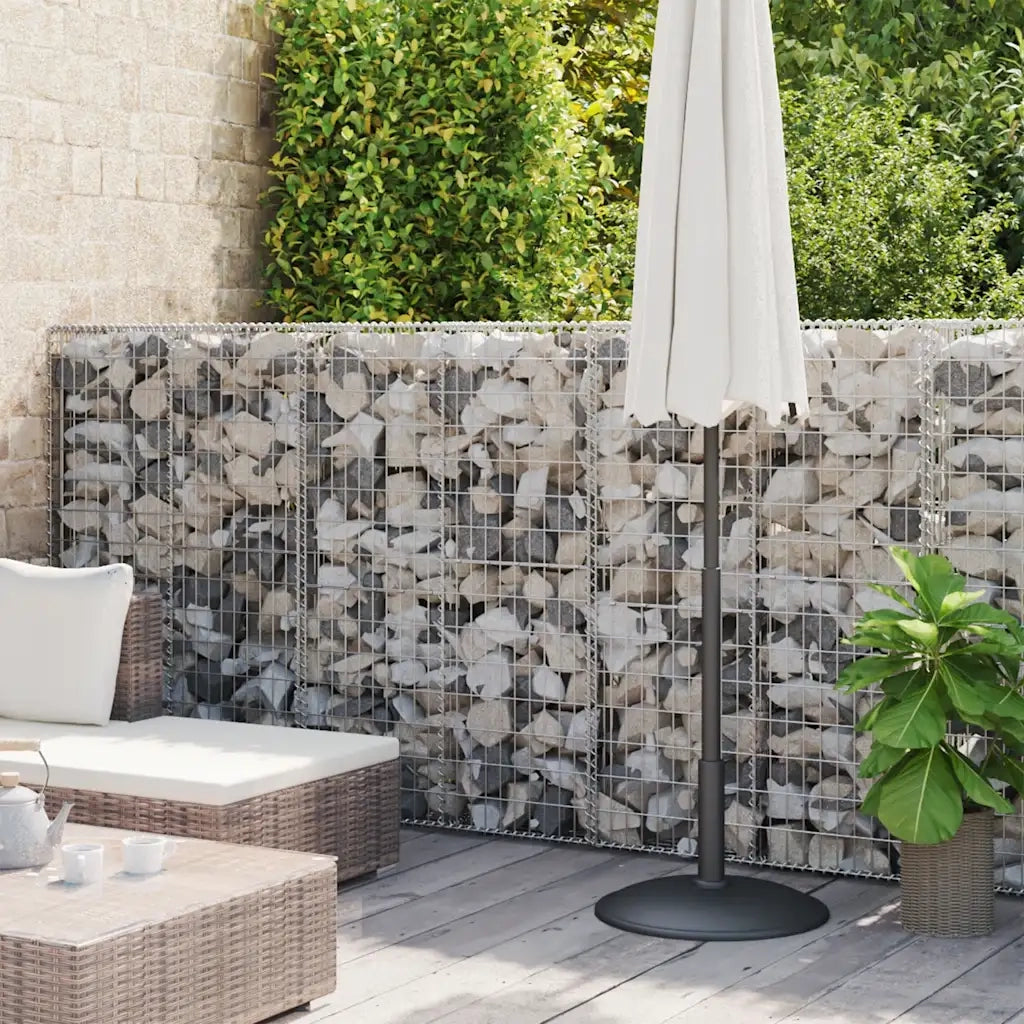 Gabbione con Copertura in Acciaio Zincato 600x50x150 cm 143582