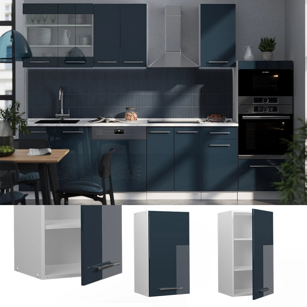Vicco Pensile da cucina Blu scuro lucido 40 cm