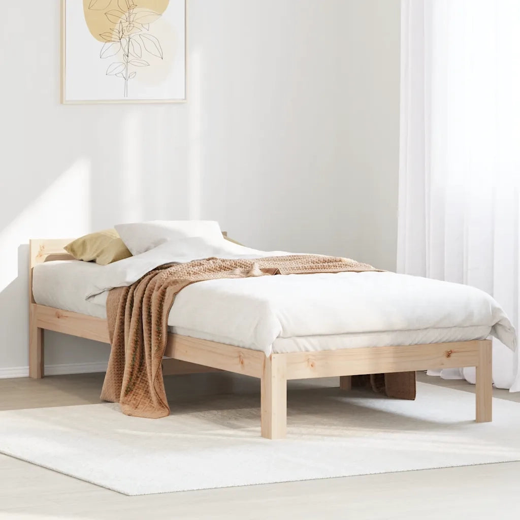 Giroletto senza Materasso 90x200 cm in Legno Massello di Pino 859232