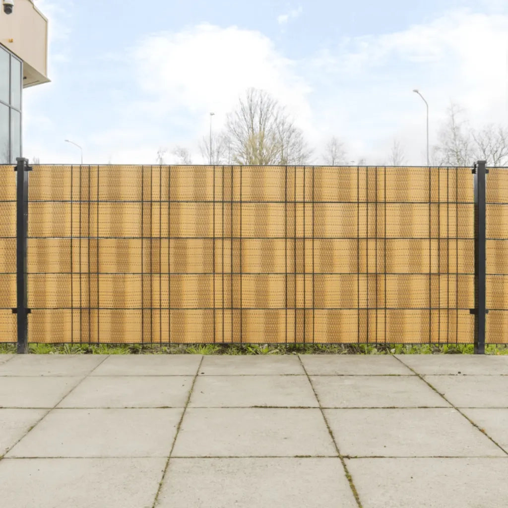 Schermi da Balcone 10 pz | Paravento Marrone Chiaro 255x19 cm in Polyrattan