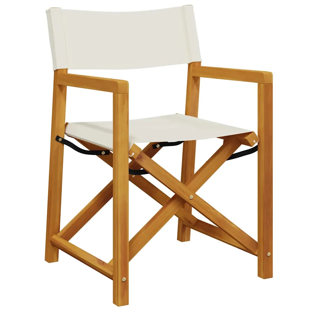 Sedie da Giardino Pieghevoli 8 pz Bianco Crema in Tessuto 3208918