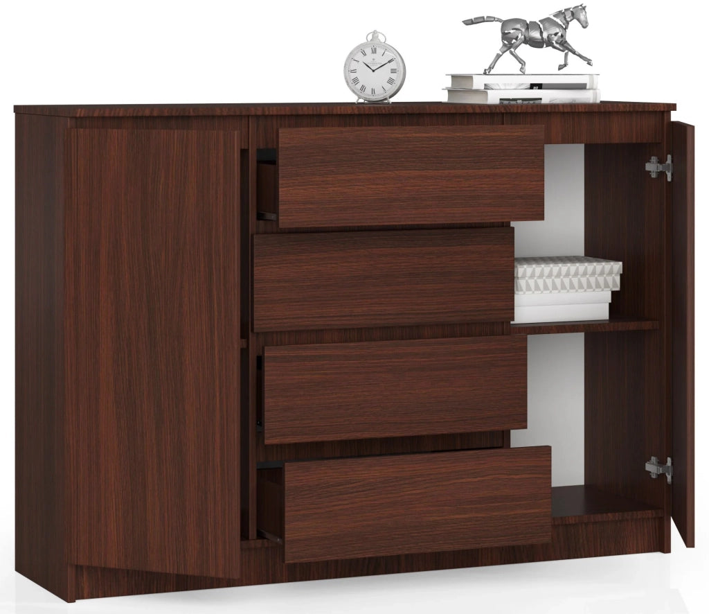 Cassettiera AKORD K140 Wengé 138 cm 2 ante 4 cassetti 138x40x99 cm