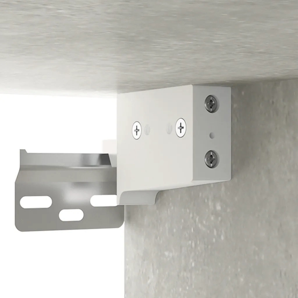 Armadietto a Muro Grigio Cemento 35x34x90 cm Legno Multistrato 812478
