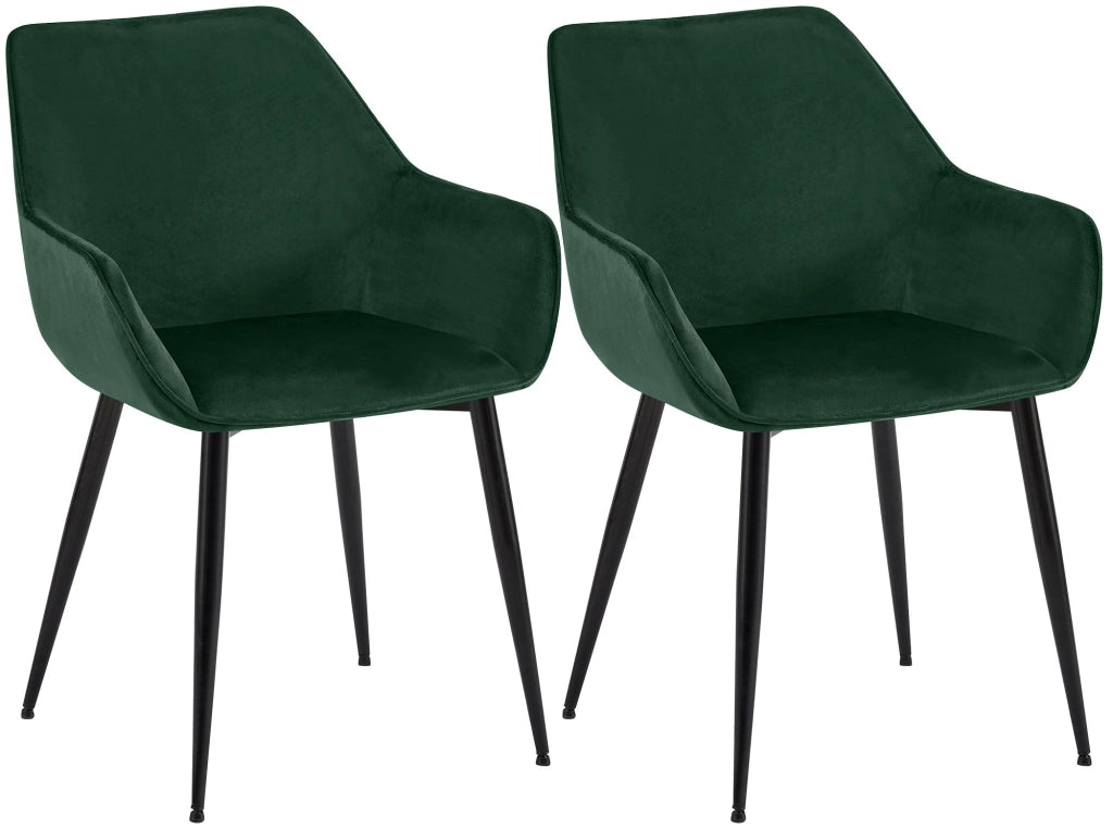 Set di 2 sedie per sala da pranzo Luena in velluto 3
