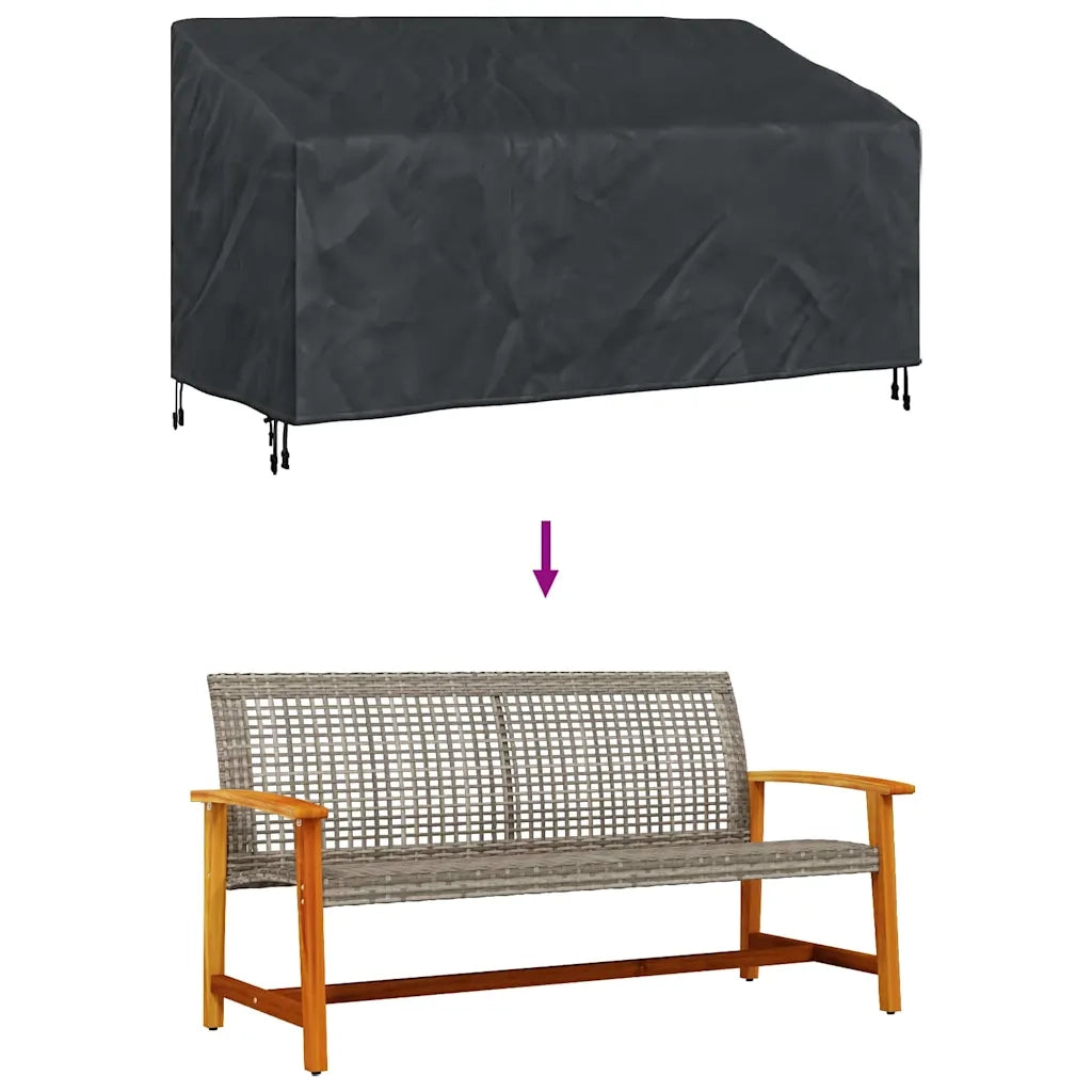 vidaXL Copertura per panchina da giardino 205 x 85 x 65 / 94 cm
